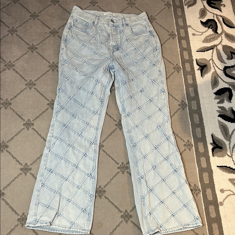 PacSun Pintuck High Waisted Jeans with Diamond Stitching